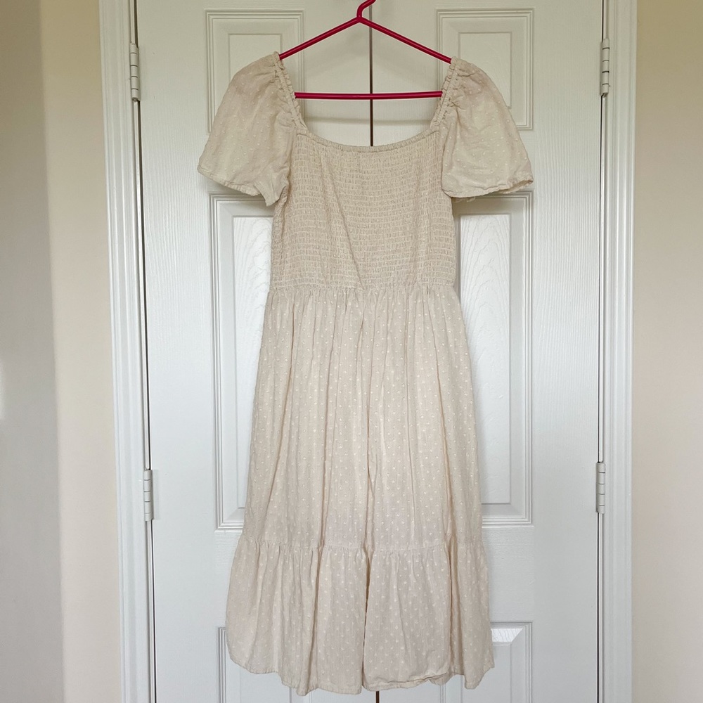 GAP Smocked Neutral Dress